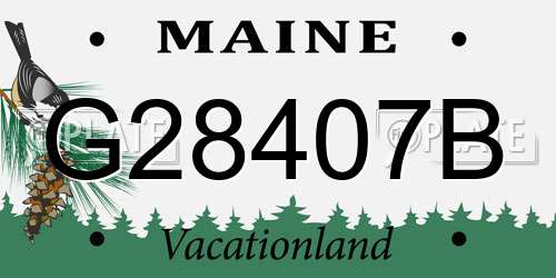 G28407B Maine License Plate