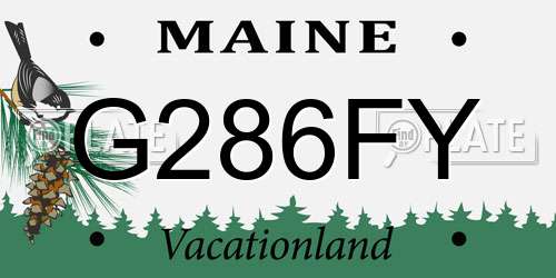 G286FY Maine License Plate