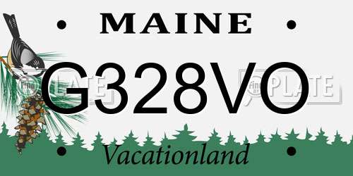 G328VO Maine License Plate