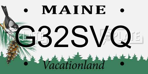G32SVQ Maine License Plate