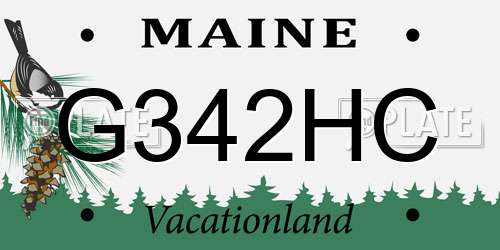 G342HC Maine License Plate