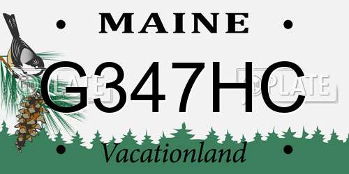 G347HC Maine License Plate