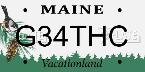 G34THC Maine License Plate