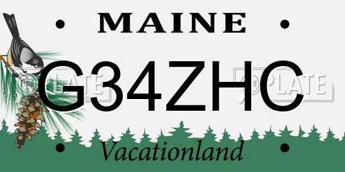 G34ZHC Maine License Plate
