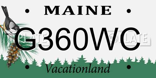 G360WC Maine License Plate