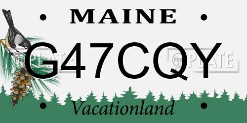 G47CQY Maine License Plate