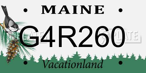 G4R260 Maine License Plate