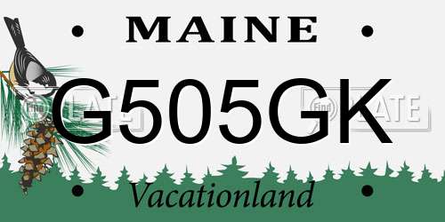 G505GK Maine License Plate
