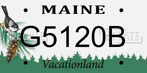 G5120B Maine License Plate