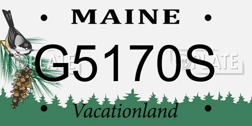 G5170S Maine License Plate