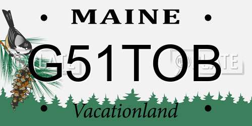 G51TOB Maine License Plate