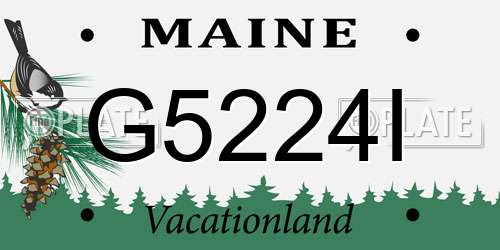 G5224I Maine License Plate