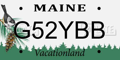 G52YBB Maine License Plate