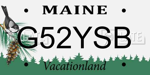 G52YSB Maine License Plate