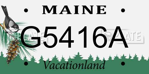 G5416A Maine License Plate