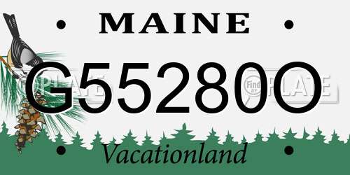 G55280O Maine License Plate
