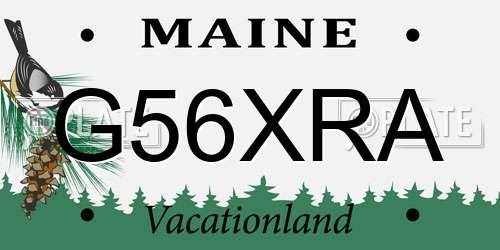 G56XRA Maine License Plate