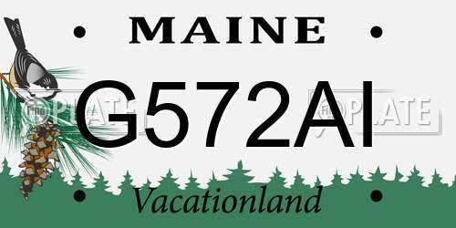 G572AI Maine License Plate