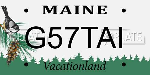 G57TAI Maine License Plate