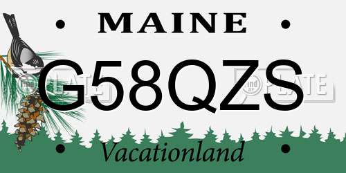 G58QZS Maine License Plate