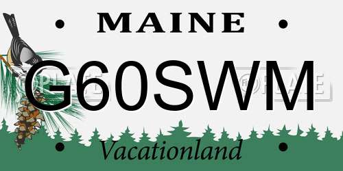 G60SWM Maine License Plate