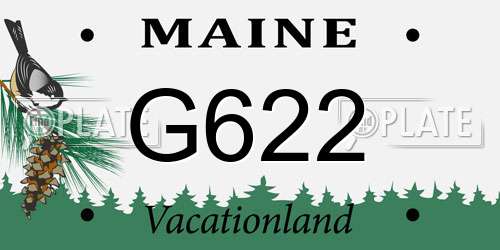 G622 Maine License Plate