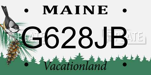 G628JB Maine License Plate
