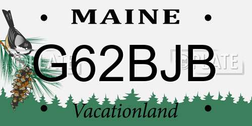 G62BJB Maine License Plate