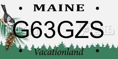 G63GZS Maine License Plate