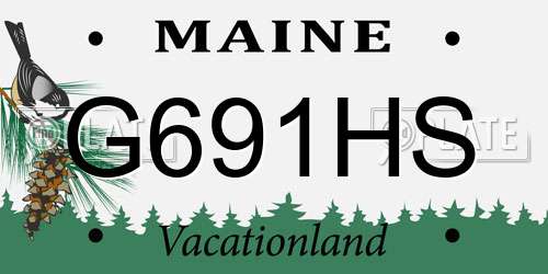 G691HS Maine License Plate