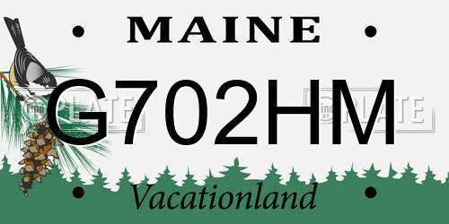 G702HM Maine License Plate