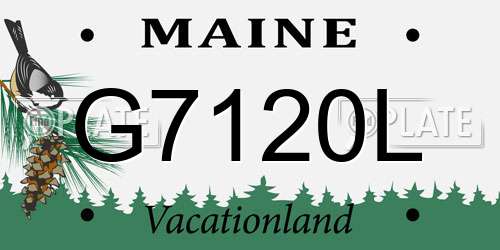 G7120L Maine License Plate
