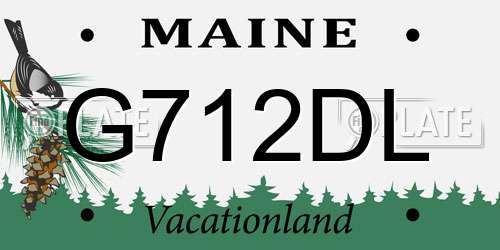 G712DL Maine License Plate