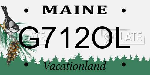 G712OL Maine License Plate