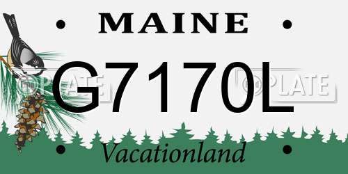 G7170L Maine License Plate
