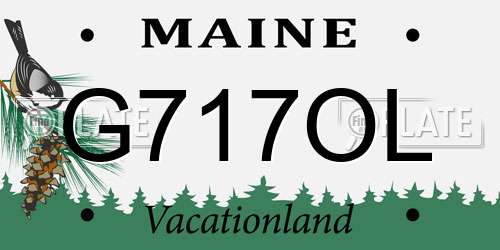 G717OL Maine License Plate