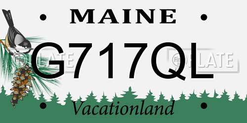 G717QL Maine License Plate