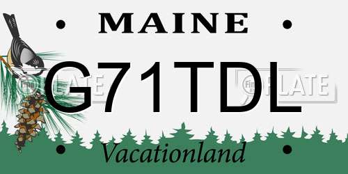 G71TDL Maine License Plate