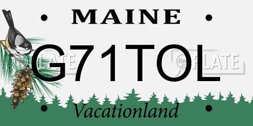 G71TOL Maine License Plate
