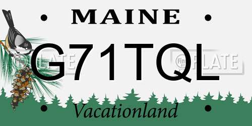 G71TQL Maine License Plate