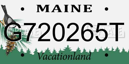 G720265T Maine License Plate