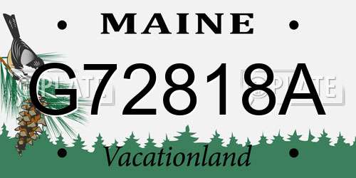 G72818A Maine License Plate