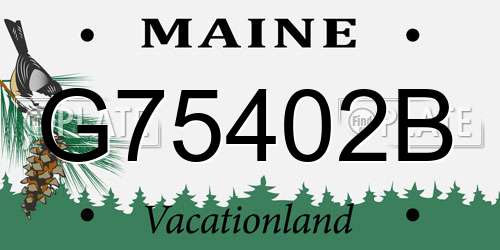 G75402B Maine License Plate