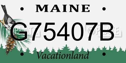 G75407B Maine License Plate