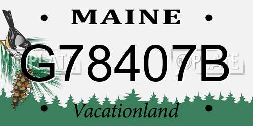 G78407B Maine License Plate
