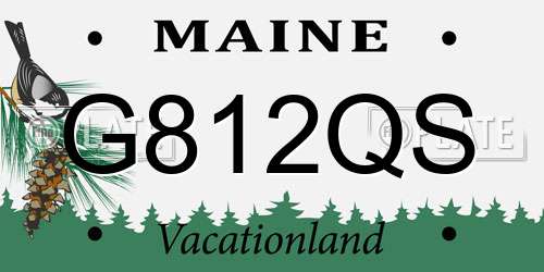 G812QS Maine License Plate