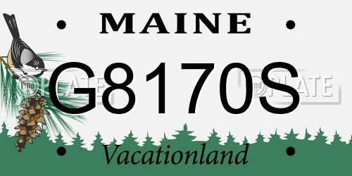 G8170S Maine License Plate