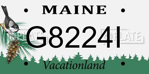 G8224I Maine License Plate