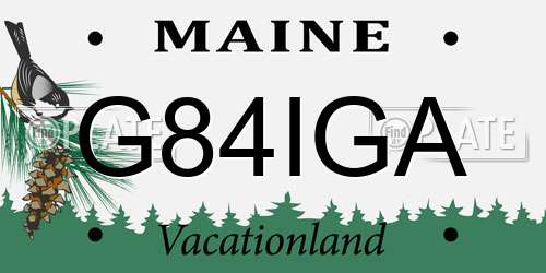 G84IGA Maine License Plate
