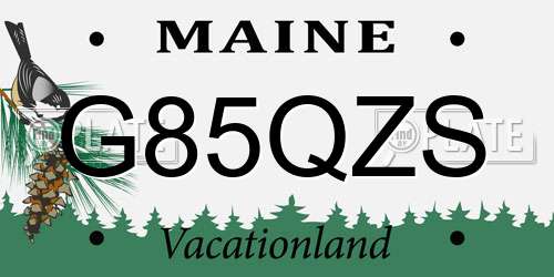 G85QZS Maine License Plate